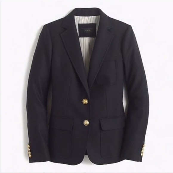 J.Crew Rhodes Navy Blazer in Linen Size 4